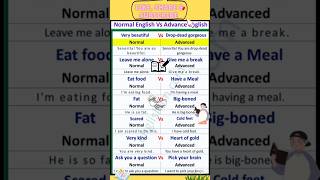 Learn New Advanced English Words  Normal vs Advanced English normalvsadvanced englishvocabulary [upl. by Zandra]