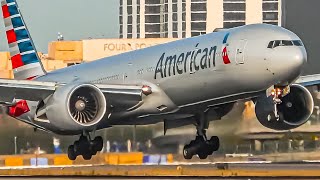 50 CLOSE UP Boeing 777 LANDINGS at LAX  Los Angeles Airport Plane Spotting LAXKLAX [upl. by Anilek]