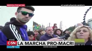 Desopilante móvil de El Cadete desde la marcha ProMacri [upl. by Nakhsa]