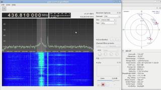 Gqrx SDR test on AO27 orbit 93036 [upl. by Breger36]