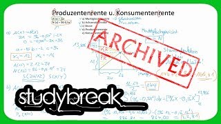 ARCHIVIERT Produzentenrente Konsumentenrente  Volkswirtschaftslehre [upl. by Giavani]