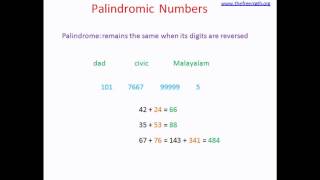 Palindromic Numbers [upl. by Elbring]