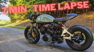 Yamaha Virago 920 Cafe Racer FULL TIMELAPSE BUILD [upl. by Ellon]