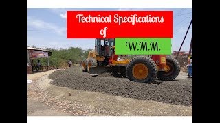 Technical Specifications of WMM in road work  MORTH [upl. by Eillehs294]