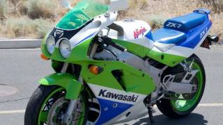 1992 Kawasaki zx7 zx7r zx750 1991pictures and exhaust sound [upl. by Elysia]