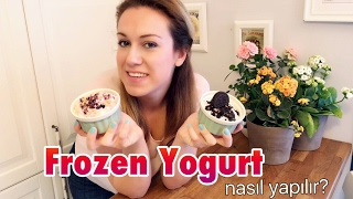 Frozen Yogurt nasıl yapılır  Cookies and cream amp Blueberry cheesecake frozen yogurt [upl. by Marienthal]