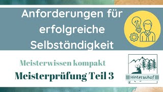 Meisterprüfung Teil 3 BQ  Unternehmerlohn u Ökonomisches Prinzip  Meisterwissen kompakt 2 [upl. by Ellener]