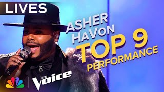 Asher HaVon Performs Beyoncés quotIrreplaceablequot  The Voice Lives  NBC [upl. by Llerrat]