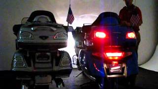 GL1800 Comparison of Incandescent vs Big Bike Parts LED Trunk Lights [upl. by Talich]