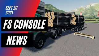 FS CONSOLE NEWS Autoload Log Trailer Massey Ferguson 3105D Plus Testing List [upl. by Rimisac]