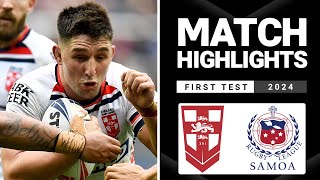 International Rugby League  England v Toa Samoa  Match Highlights  First Test [upl. by Enialb]