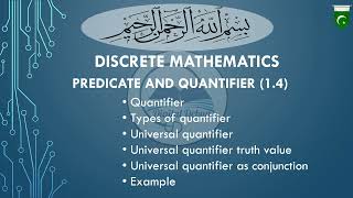 Quantifier in discrete math Universal quantifier and its truth value14 اردو  हिंदी [upl. by Sadinoel67]