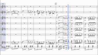 quotBrindisiquot from quotLa Traviataquot  study version w piano accompaniment and voices score animation [upl. by Rickie]