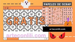 🎃 Coleccion 🦇 GRATUITA de PAPELES DIGITALES DE SCRAP para imprimir 👻  PDF A4 [upl. by Froemming]