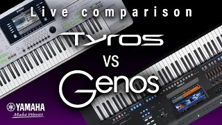 Yamaha Genos vs Yamaha Tyros comparison [upl. by Janie650]