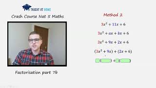 Factorisation  Nonunitary quadratics method 2 [upl. by Kondon]