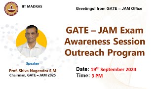 GATE  JAM Exam Awareness Session Outreach Program [upl. by Ardella]