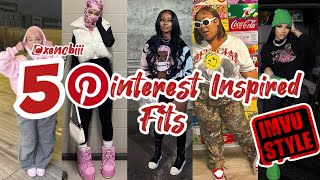 IMVU 5 Pinterest Inspired outfits IMVU STYLE 👙 [upl. by Oiligriv]