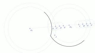 Trazar la bisectriz del ángulo curvilíneo usando regla y compás [upl. by Garceau]