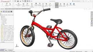 Solidworks tutorial  Design and Assembly of Bicycle in Solidworks [upl. by Naples]