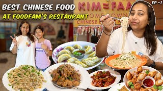 Eating Best Chinese Food at FoodFams Restaurant  Juiciest Momo Singhara Chow amp more😍  Ep1 [upl. by Astto]