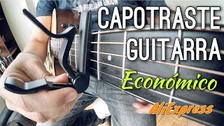 Capotraste super económico para guitarra AliExpress [upl. by Leahcimnaj]