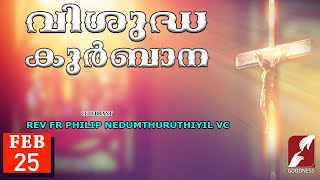 SUNDAY HOLY MASS LIVE  6 AM25 FEB 2024FR PHILIP NEDUMTHURUTHIYIL VCMALAYALAM QURBANAGOODNESS TV [upl. by Allisirp]