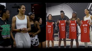 Aja Wilson Jackie Young Chelsea Gray and Kelsey Plum received their USA Olympic Jersey Invitation [upl. by Moreen640]