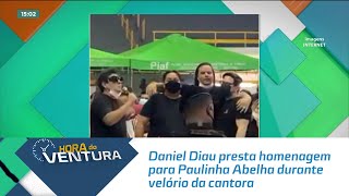 Daniel Diau presta homenagem para Paulinha Abelha durante velório da cantora [upl. by Adlee320]