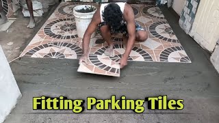 How to Fitting Parking Tilesfull process designwith perfect design [upl. by Munford179]