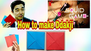 How to make Ddakiji  Squid Game  Cara Mudah Membuat Ddakji Squid Game [upl. by Sykleb]