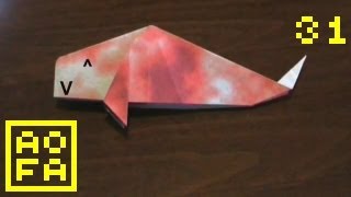 How to make an Origami Carp  Fish for Childrens Day Japan or Jewish New Year for all 31 [upl. by Norrahs129]