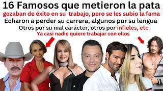 16 Famosos que echaron a perder su carrera  Ya casi nadie quiere trabajar con ellos [upl. by Eitten843]