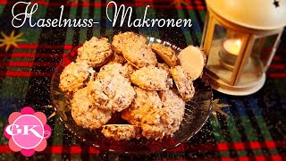 Haselnussmakronen 🎄 Einfaches Weihnachtsgebäck 🎄🔔 Haselnuss Makronen auf Oblaten [upl. by Eecak24]