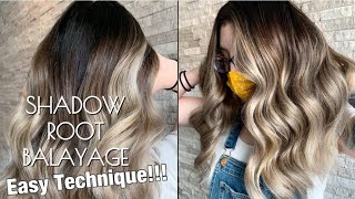 SHADOW ROOT BALAYAGE  Easy Technique amp Application Tutorial [upl. by Chlores]