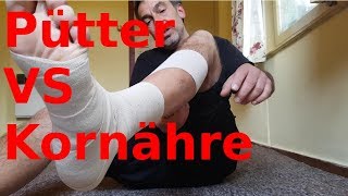 Pütter vs Kornähre  Joggen mit Kompressionsverband Pflege [upl. by Ahsaenat474]