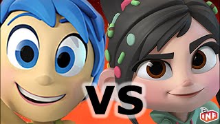 Joy vs Vanellope sarlacc pit arena fight Disney Infinity toy box [upl. by Ecnadnac]