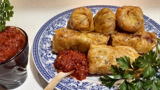 Постни зелеви сармипечени на фурнаLean cabbage rollsbeaked in the oven [upl. by Enitsuga]