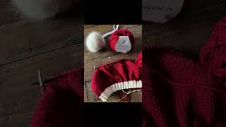 Knitting Baby Santa Hats Using Beautifully Soft Luxury Yarn 🧶 [upl. by Annoynek]