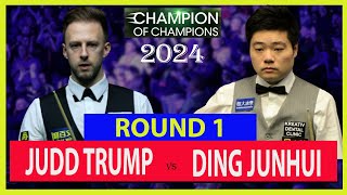 Judd Trump vs Dig Junhui Round 1  Champion of Champions 2024 snooker2024 juddtrump dingjunhui [upl. by Wanfried]