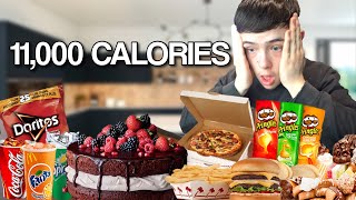 EXTREMELY UNHEALTHY 11000 CALORIE CHALLENGE [upl. by Ynnej]