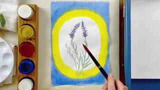 Waldorf WetonWet Watercolor Painting Ann Maglinte Painting Lavender [upl. by Anoirb736]