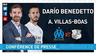 OM 🆚 Amiens  La conférence de Dario Benedetto amp dAndré VillasBoas 🎙 [upl. by Ahearn]