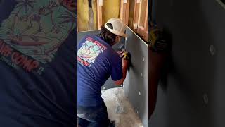 Tile prep work using hydroblok foam board and self leveler tile tiling edit diy howto [upl. by Lovell157]