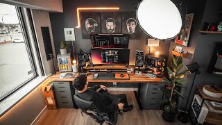 DREAM Home Office Desk Setup Tour  Work From Home Space [upl. by Merrielle311]