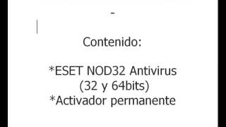 ESET Nod32 Antivirus 8 Full  Activador permanente 32 Y 64 BITS [upl. by Thadeus]