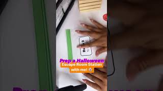 Prep a Halloween Escape Room station with me teachertips secondaryteacher mathteacher [upl. by Fonsie]