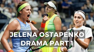 Jelena Ostapenko SAVAGE TENNIS DRAMA Crazy amp Funny Highlights Part 1 [upl. by Neslund366]