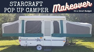 Camper Remodel Makeover on a SMALL BUDGET😍 Starcraft Pop up  Camping  Camper Redo  Before amp After [upl. by Ahsemik]