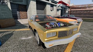 LSX Donk 1200hp quotThe goldnuggetquot Flyby and donuts  Beamngdrive [upl. by Haydon743]